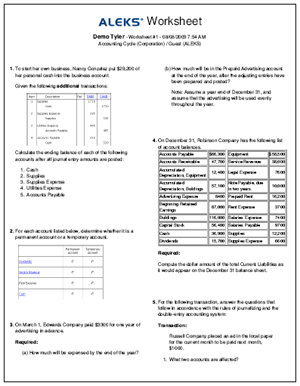 Worksheet